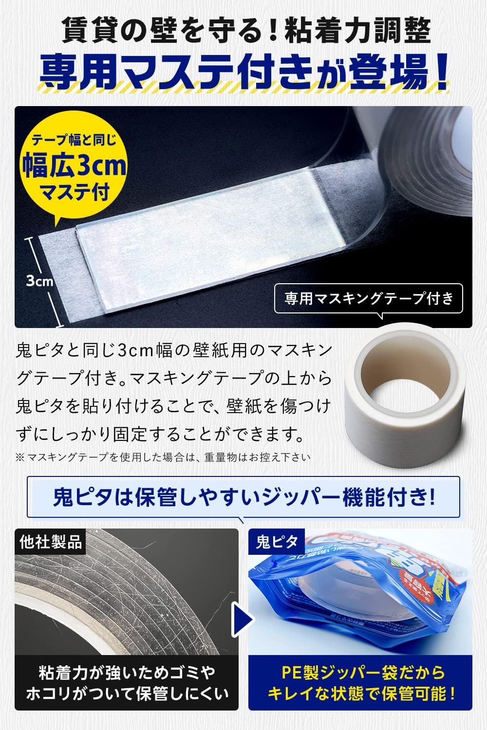 Oni Pita Double-Sided Tape – Ultra-Strong, Reusable & Transparent