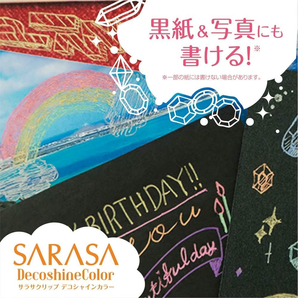 Zebra Sarasa Gel Ballpoint Pen 0.5mm Deco Shine 5-Color Set