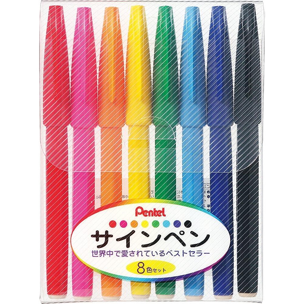 Pentel Autograph Pen - 8 Color Set